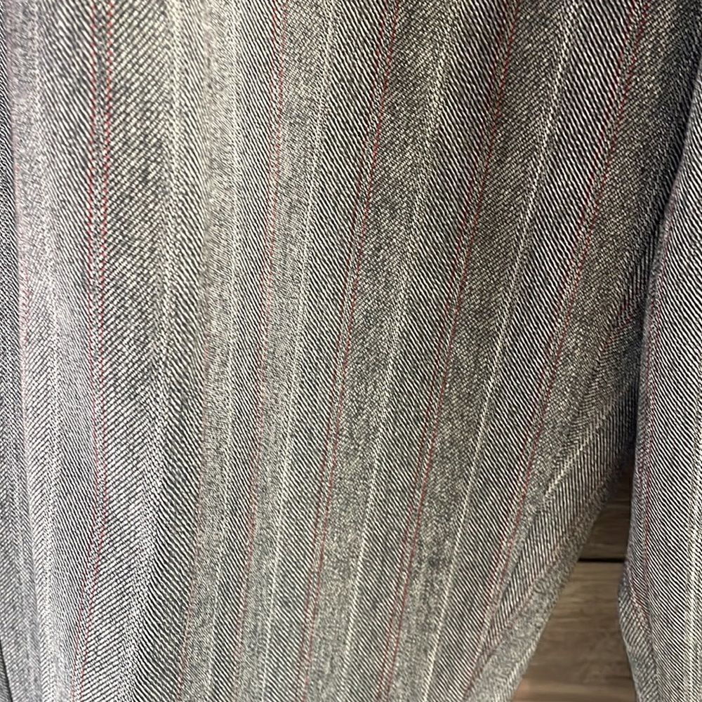 Allison Daley Gray Black Red Pinstriped Dress Pants Elastic Waist  22W Vintage - Picture 9 of 10